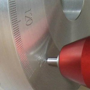 Scribe part marking in a CNC machine / lathe